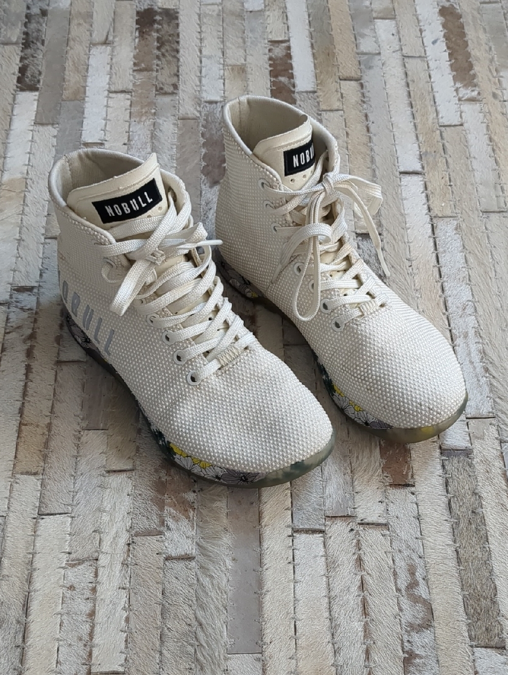 NOBULL Outwork "Spring Fling" Floral High Top Training Shoes